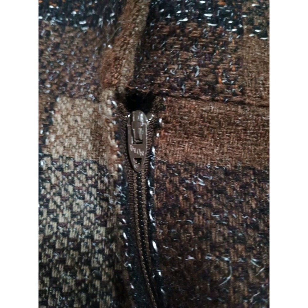 VTG Albee Skirt Womens 11/12 Wool Poly Blend Plaid  Modest Style - Not Lined - Picture 6 of 7